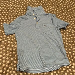 Boys size 6 vineyard vines blue striped polo